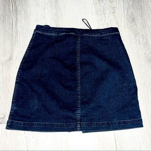 Free People Zip Up Denim Skirt